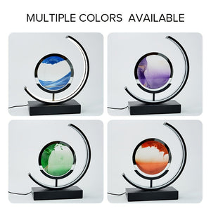 Sandscape Hourglass Table Lamp – Moving Sand Art LED Gift Light for Decor