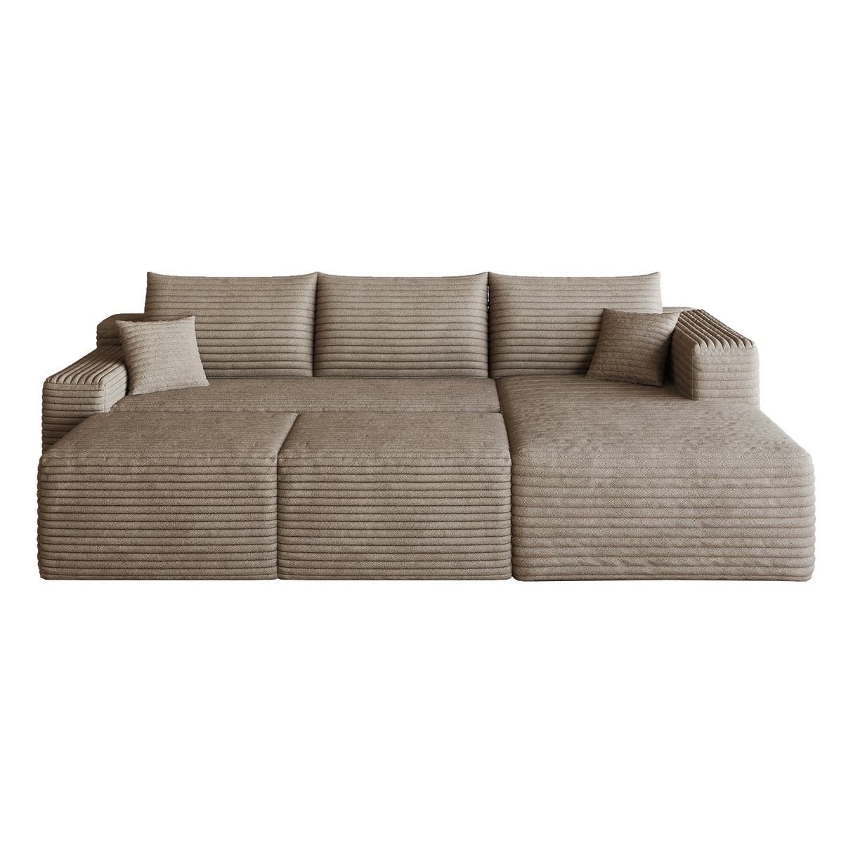 95" Cloud Sectional Sofa with 2 Ottomans