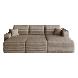 95" Cloud Sectional Sofa with 2 Ottomans