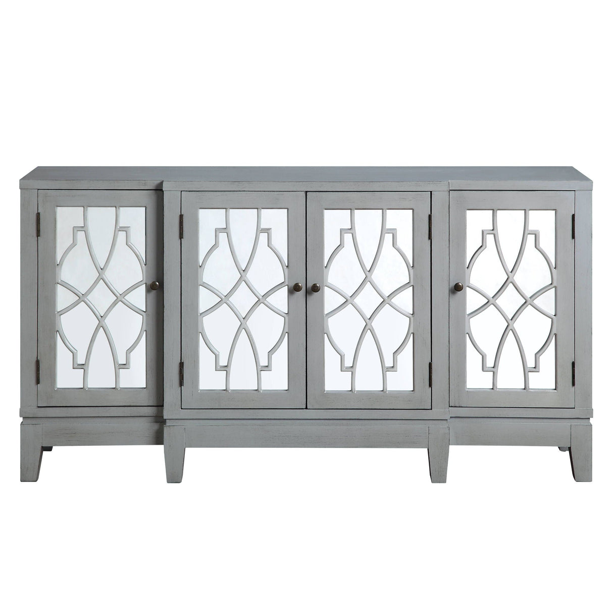 Magdi - Console Cabinet - Antique Gray - Best Buy Furniture