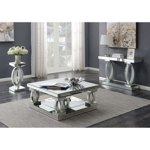 Empire - Square Side End Table - Silver