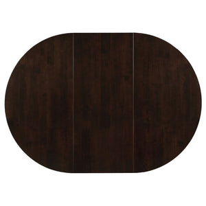 Gabriel - Oval 7 Piece Dining Set With Chairs - Cappuccino