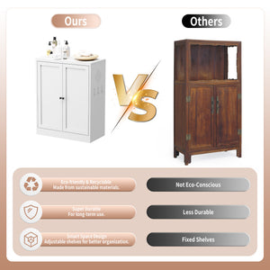 34.6" Freestanding Pantry Cabinet