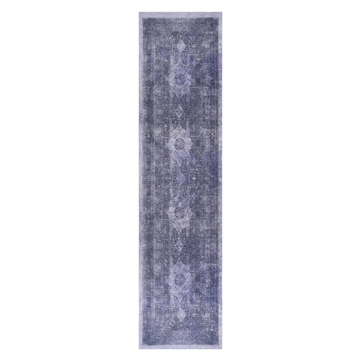 MAVAL Anthracite Washable Rug 2'6" x 10' Runner Rug