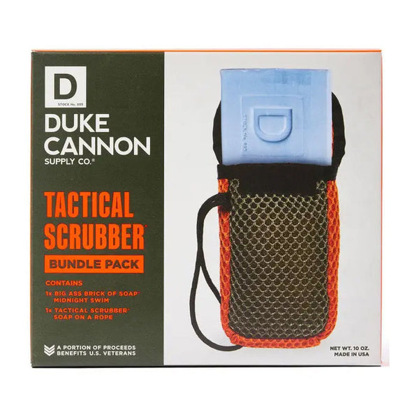 Duke Cannon Midnight Swim Tactical Bundle + Tactical Scrubber - New