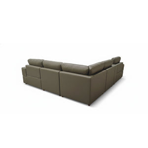 Upholstered Large Arms Sectional With Recliner Seats