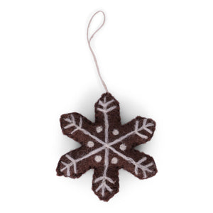 Felt Christmas Tree Decoration - Gingerbread Star