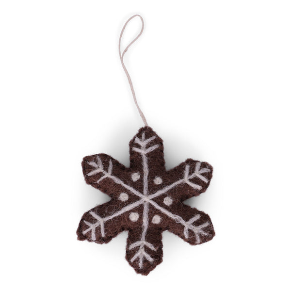 Felt Christmas Tree Decoration - Gingerbread Star