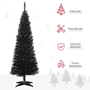 HOMCOM 5' Artificial Pencil Christmas Tree