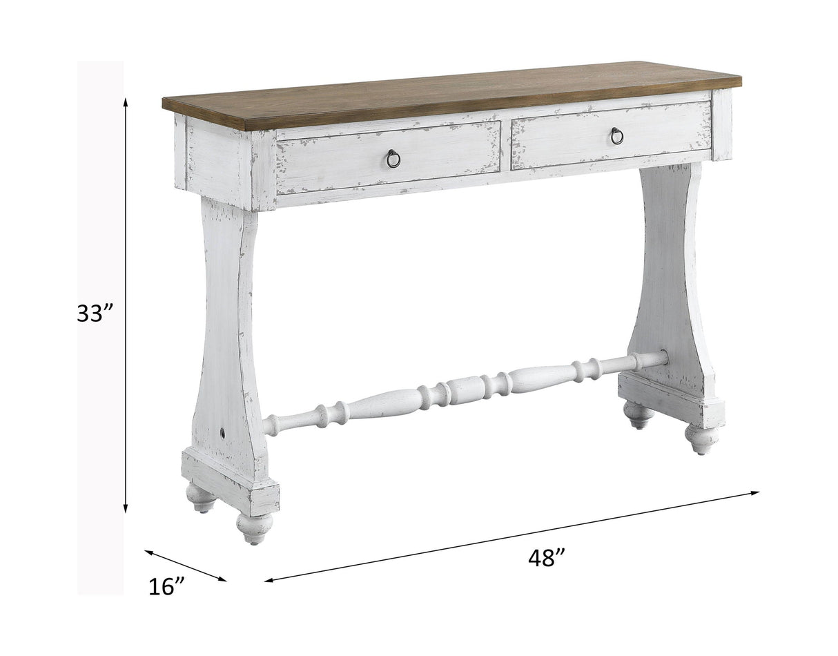 Carminda - Console Table - Antique White - Best Buy Furniture