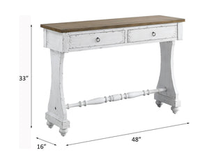 Carminda - Console Table - Antique White - Best Buy Furniture