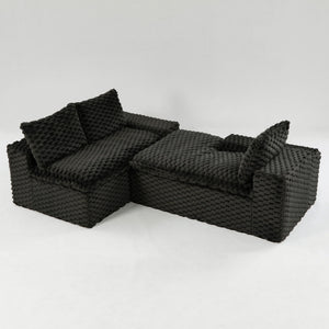 Modular Sofa, Convertible Twin Seat With Chaise Lounge
