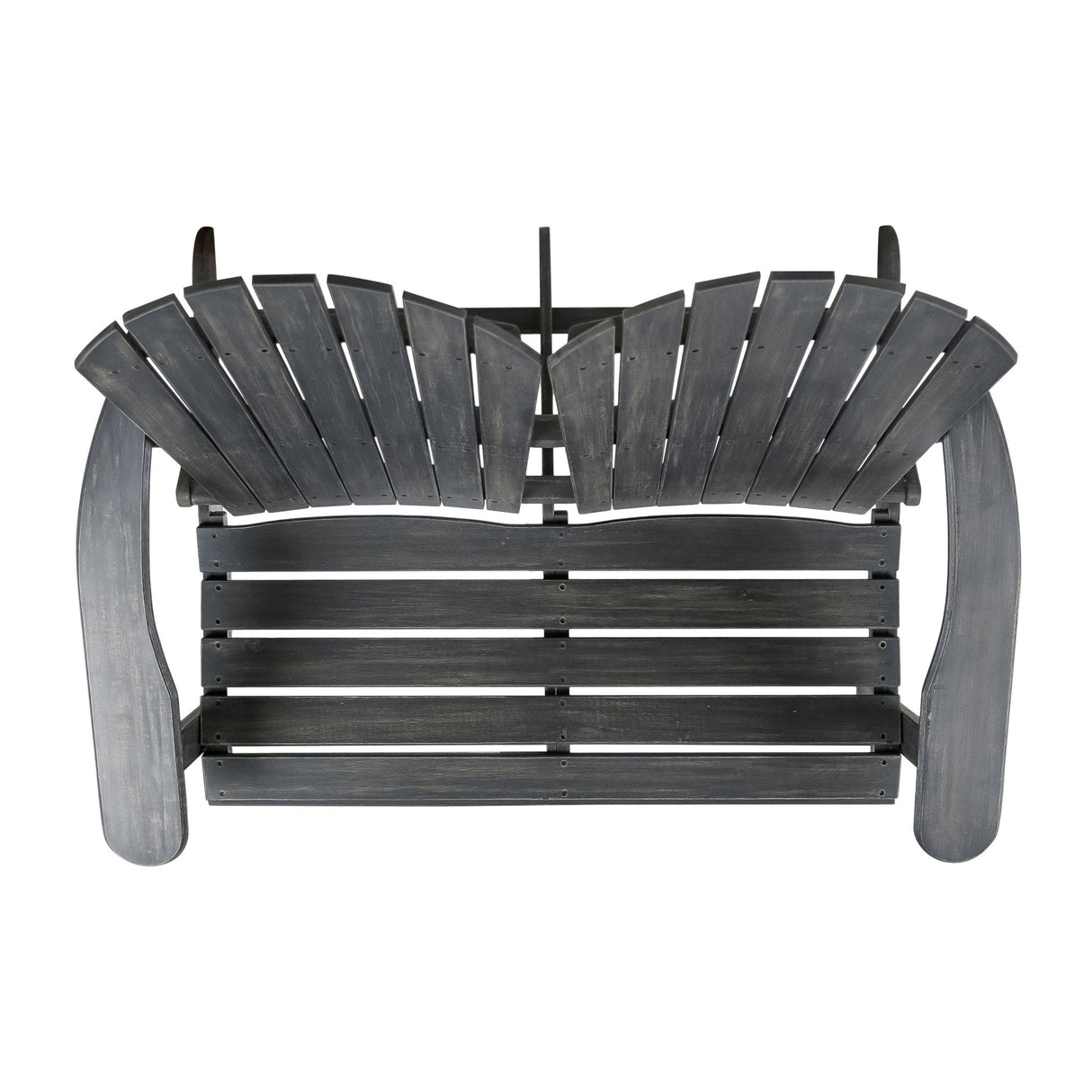 Outdoor Adirondack Rocking Loveseat With Hand Crafted Details