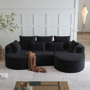 Curved Oversized Sectional Sofa With Extra Deep Seat