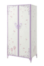 Priya II - Synthetic Leather Purple Wardrobe - Purple / White - Best Buy Furniture