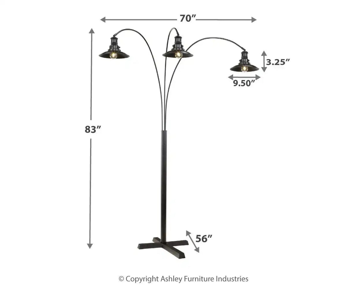 Sheriel - Metal Arc Lamp - Black - Best Buy Furniture