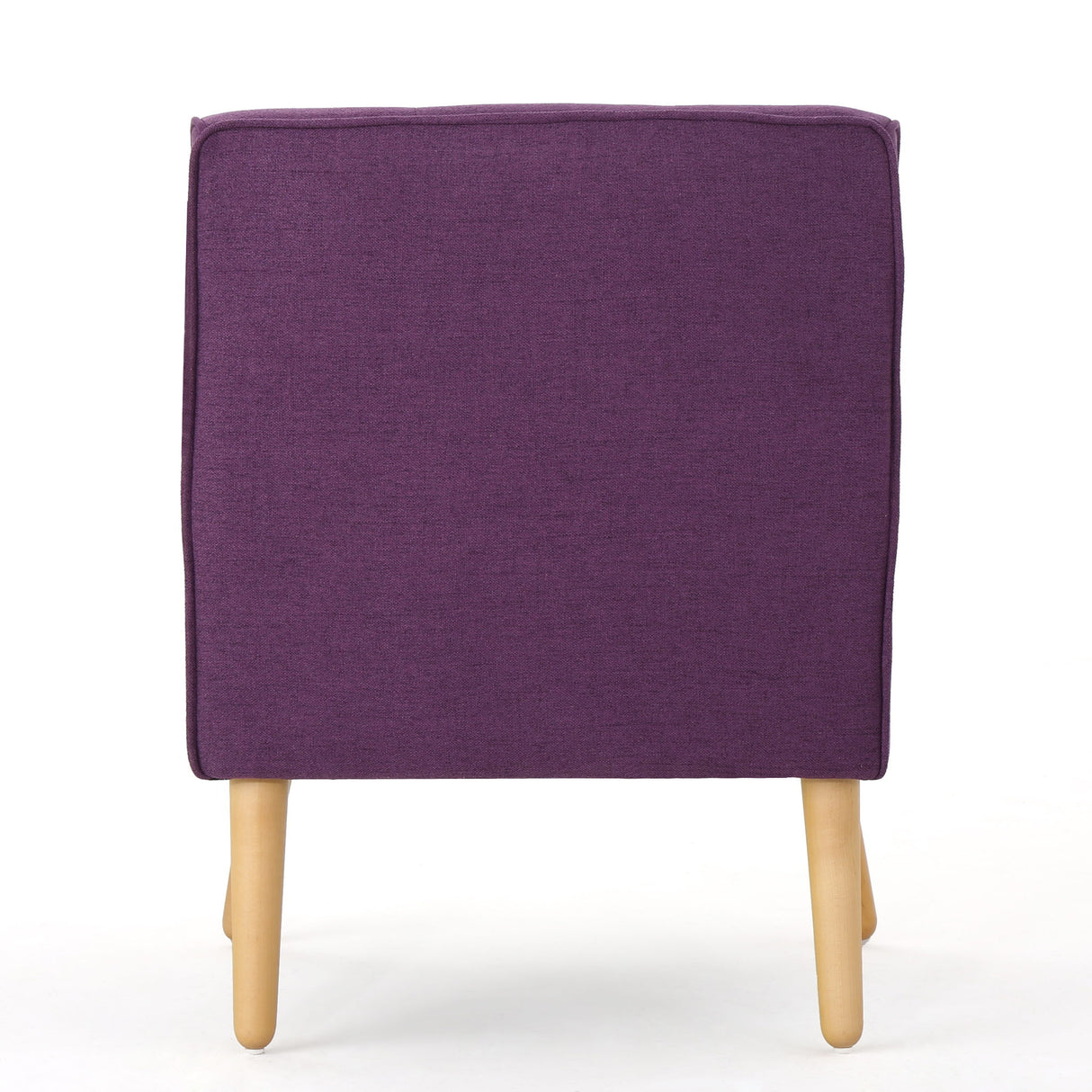Modern Arm Chair With Tufted Back And Wooden Legs