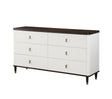 Carena - Dresser With Jewerly Tray - White / Walnut - Best Buy Furniture