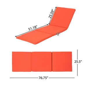 Waterproof Fabric Lounge Cushion With Rectangular Shape - Orange - Best Buy Furniture