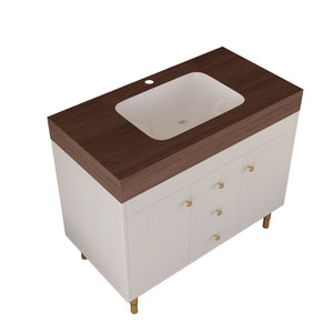36 In Modern Free-Standing Bathroom Vanity With Ceramic Sink