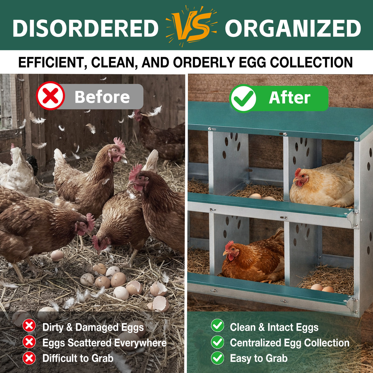 8 Compartment Chicken Nesting Boxes