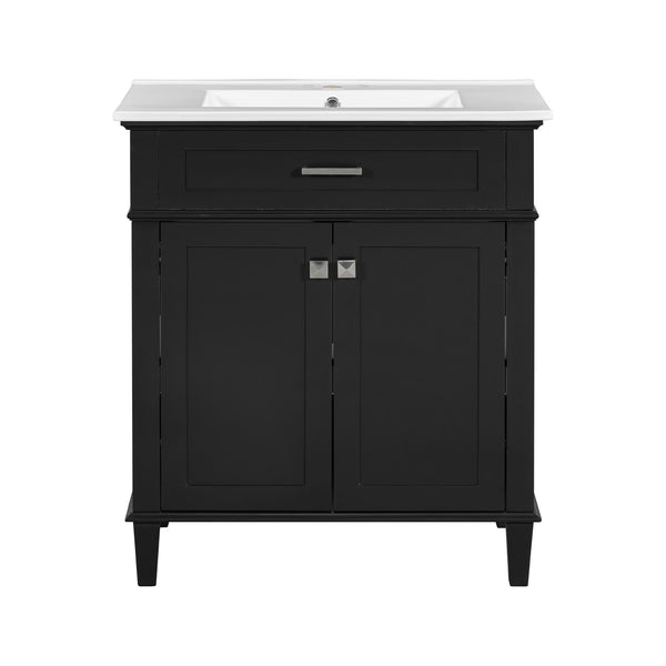 Bathroom Vanity With Ceramic Basin, Soft Close Door And Adjustable Shelves