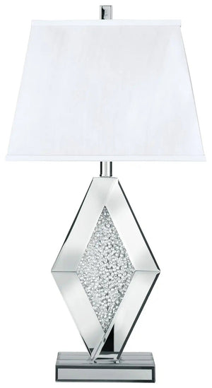 Prunella - Mirror Table Lamp - Silver Finish - Best Buy Furniture