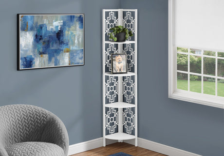 Bookshelf, Bookcase, Etagere, 4 Tier Corner, For Office, Transitional - Best Buy Furniture