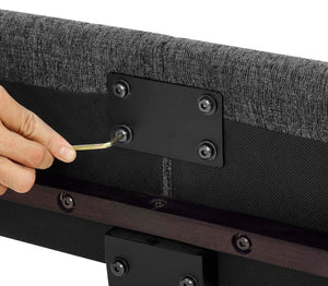 Squares Upholstered Headboard Platform Bed