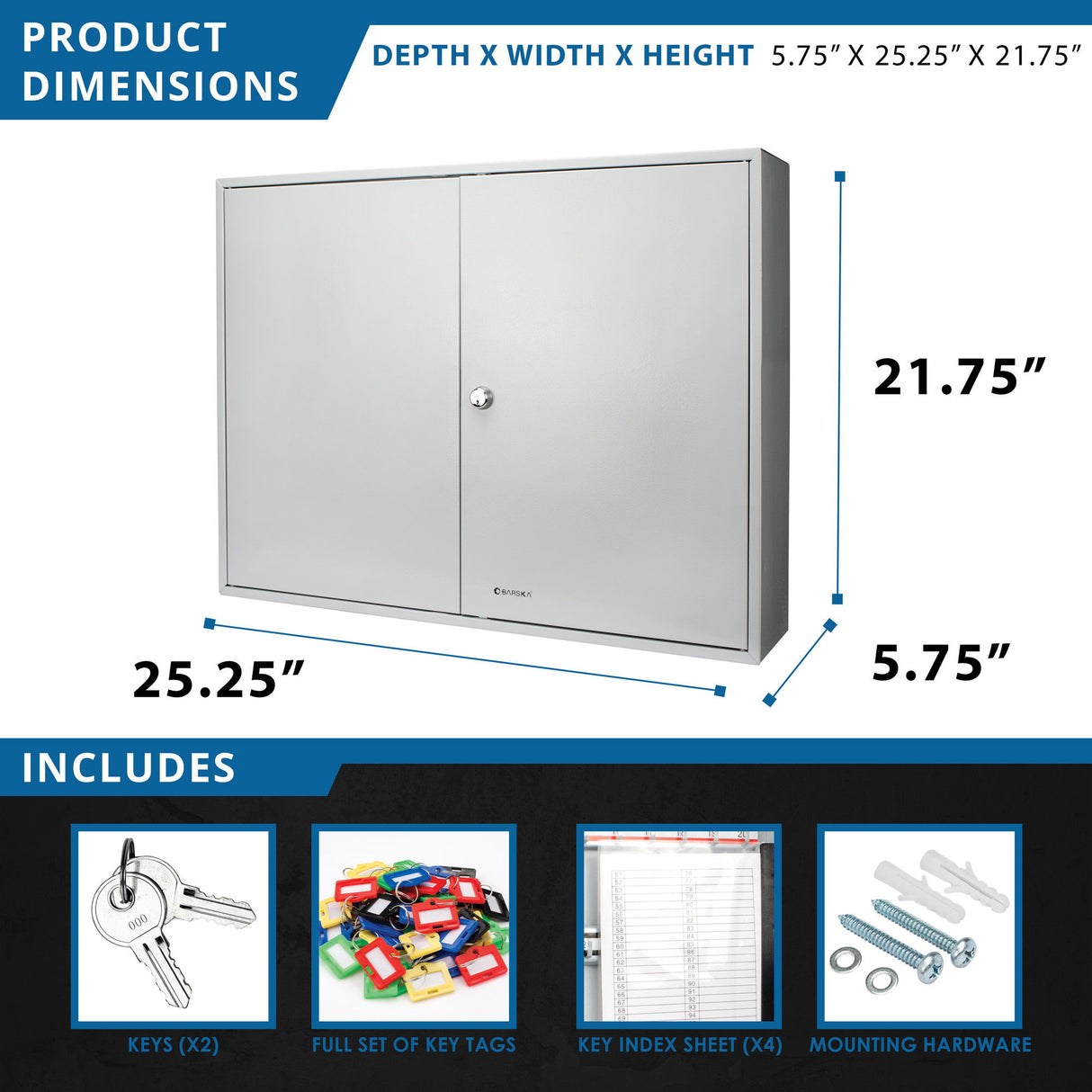 Adjustable Key Cabinet With Lock
