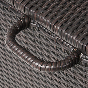 Blake - Wicker Cushion Box - Brown Multi