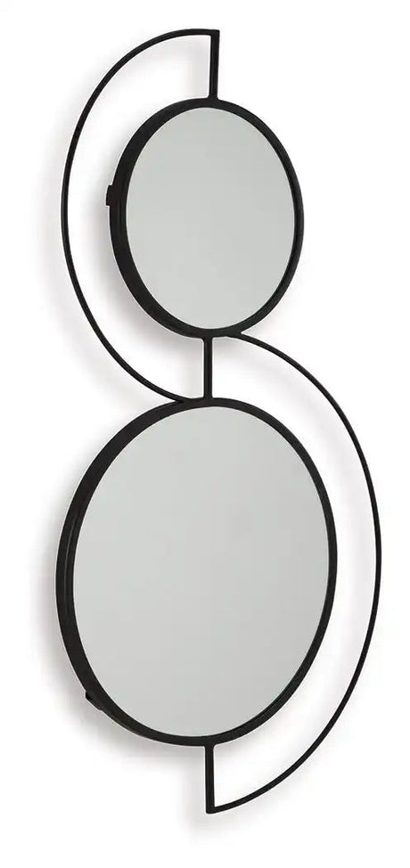 Shayham - Accent Mirror - Black - Best Buy Furniture