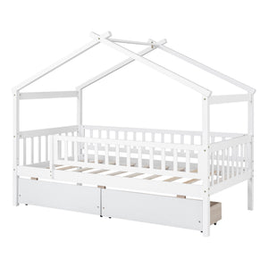 House Bed With 2 Drawers