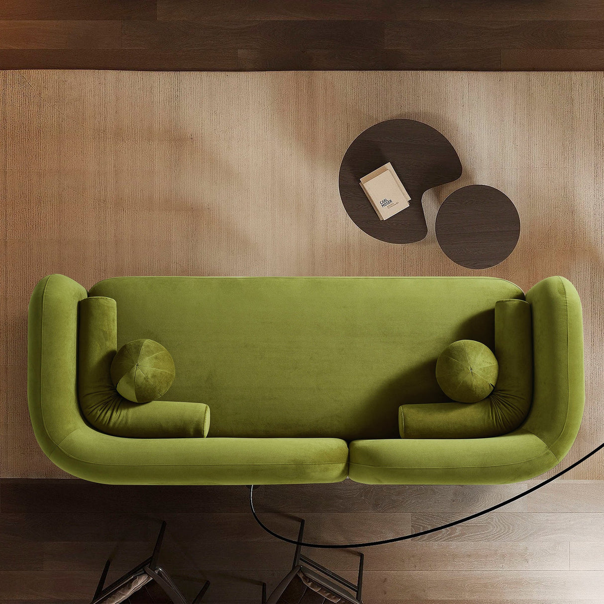 Donna Japandi Style Olive Sofa