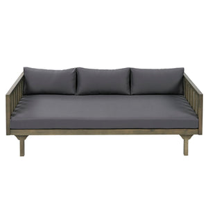 Claremont - 3 Seater Daybed Teak Acacia Wood Water Resistant Cushions - Best Buy Furniture