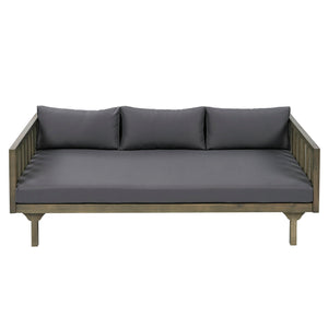 Claremont - 3 Seater Daybed Teak Acacia Wood Water Resistant Cushions