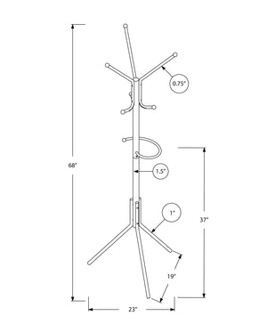 Coat Rack, Hall Tree, Free Standing, Hanging Bar, 6 Hooks, Entryway, Contemporary & Modern - Best Buy Furniture