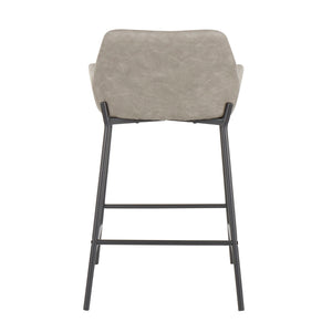 Daniella - Industrial Fixed Height Counter Stool (Set of 2)