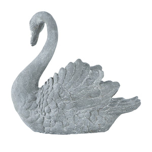 16.5x9x15.5" Mgo Swan Planter