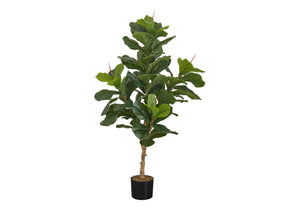 47" Tall, Artificial Plant, Fiddle Tree, Indoor, Faux, Fake, Floor, Greenery, Potted, Real Touch, Decorative - Green / Black - Best Buy Furniture