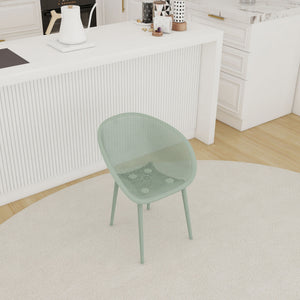 2 Piece Durable Single Chair With Hollow Out Design