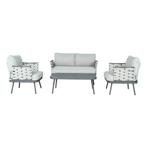 Mariano Steel 4-Pieces Conversation Set