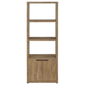 Noriega - 3 Shelf Media Tower With Open Shelves And Hidden Cabinet Storage - Mango Color