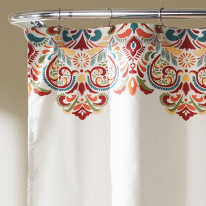 Clara Shower Curtain 72 x 72 in Bohemian Paisley Damask Print