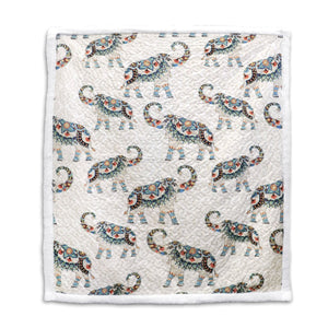 Hati Elephants Sherpa Throw