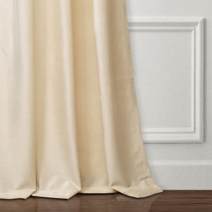 Prima Velvet Solid Grommet Light Filtering Curtain Panel Set