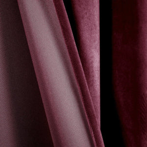 Prima Velvet Solid Grommet Light Filtering Curtain Panel Set