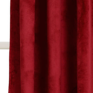 Prima Velvet Solid Grommet Light Filtering Curtain Panel Set