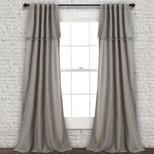 Ivy Tassel Window Curtain Panel Set