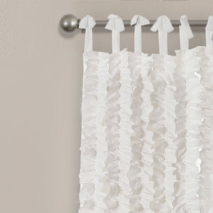 Sophia Ruffle Window Curtain Panel Set